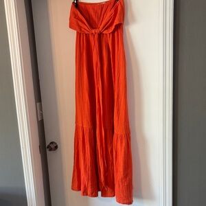 Anaak Strapless Orange Dress